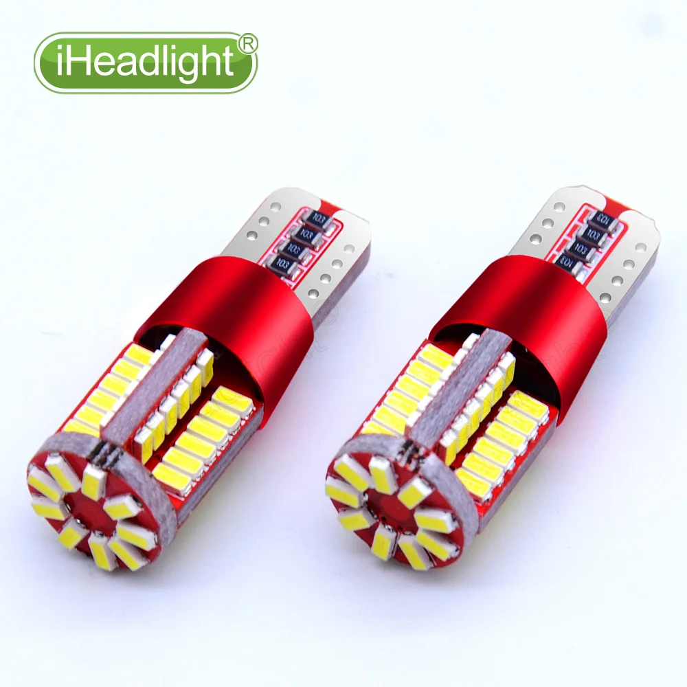 Светодиодная автомобильная лампа T10 w5w canbus супер яркая шириной 57smd без ошибок