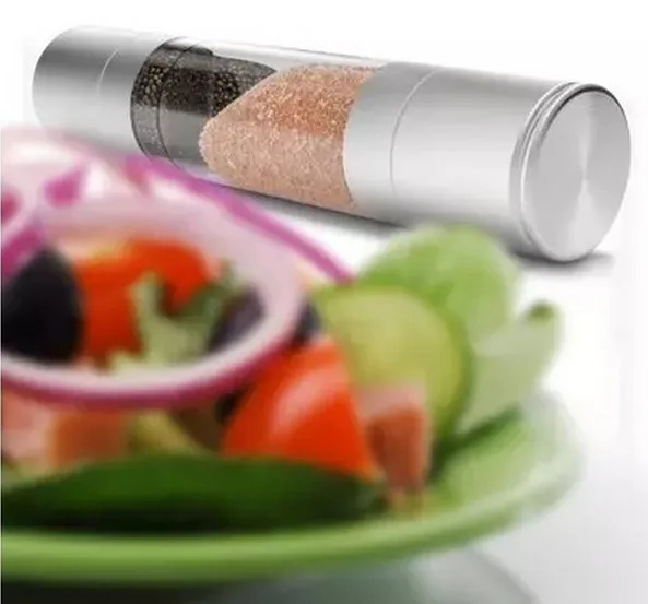1 шт. Серебряная мельница для перца портативная 2 в из нержавеющей стали ручная