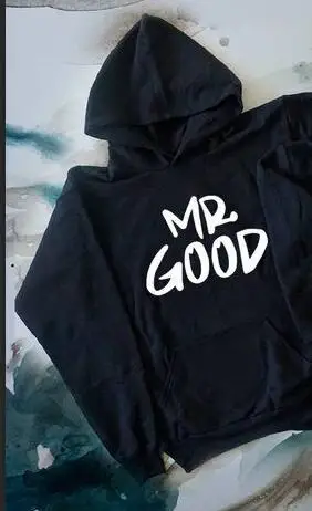 men Одинаковые толстовки с капюшоном для пары с надписью «His-and-Her», «Friend Boyfriend», «Mr Good Mrs Life», весна, модные толстовки унисекс, Топ - Цвет: men