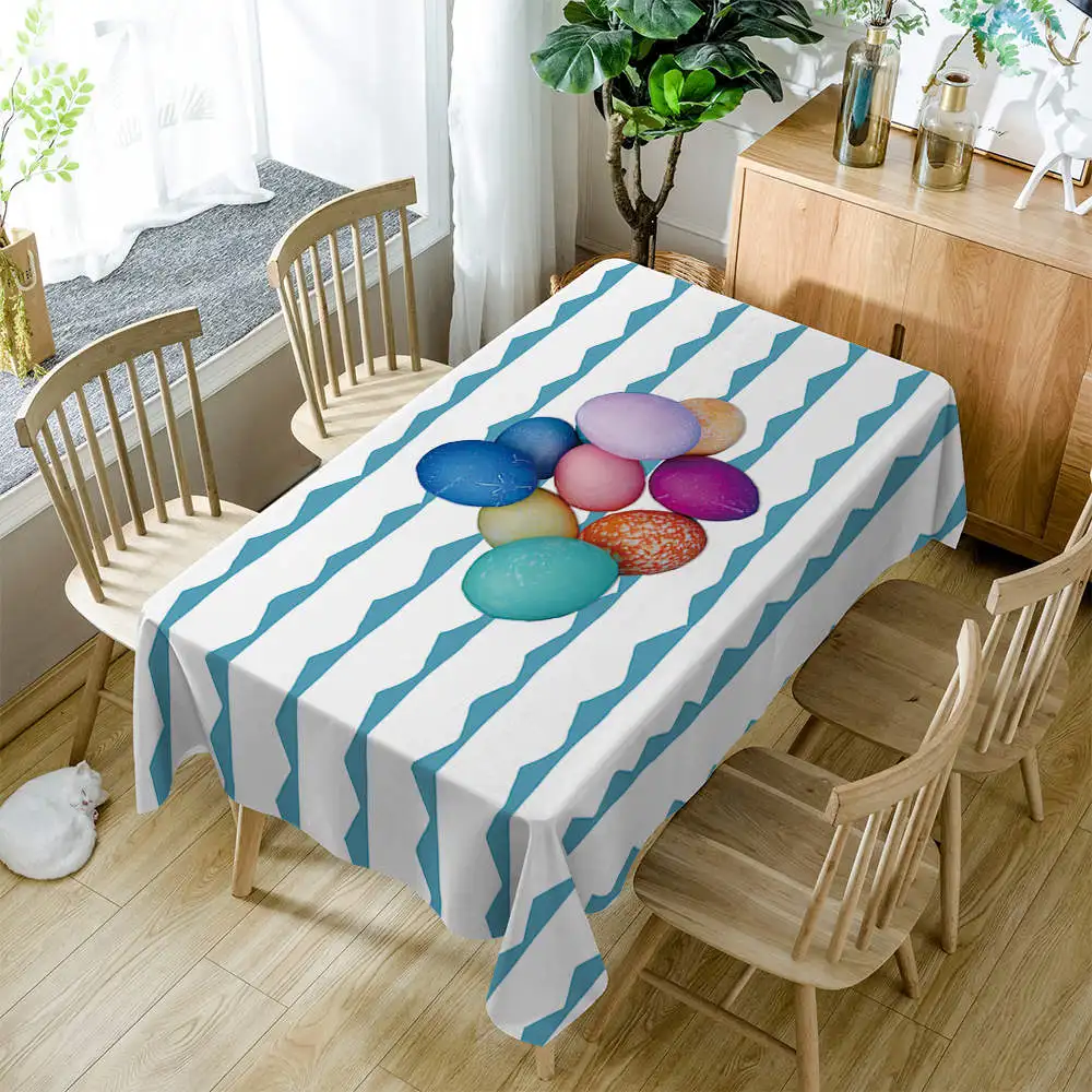 Color 4 Заказная полиэфирная 3D скатерть Желтая Кукуруза/лимон фруктовый узор Водонепроницаемая прямоугольная скатерть на обеденный стол Свадебные украшения - Цвет: Color 4