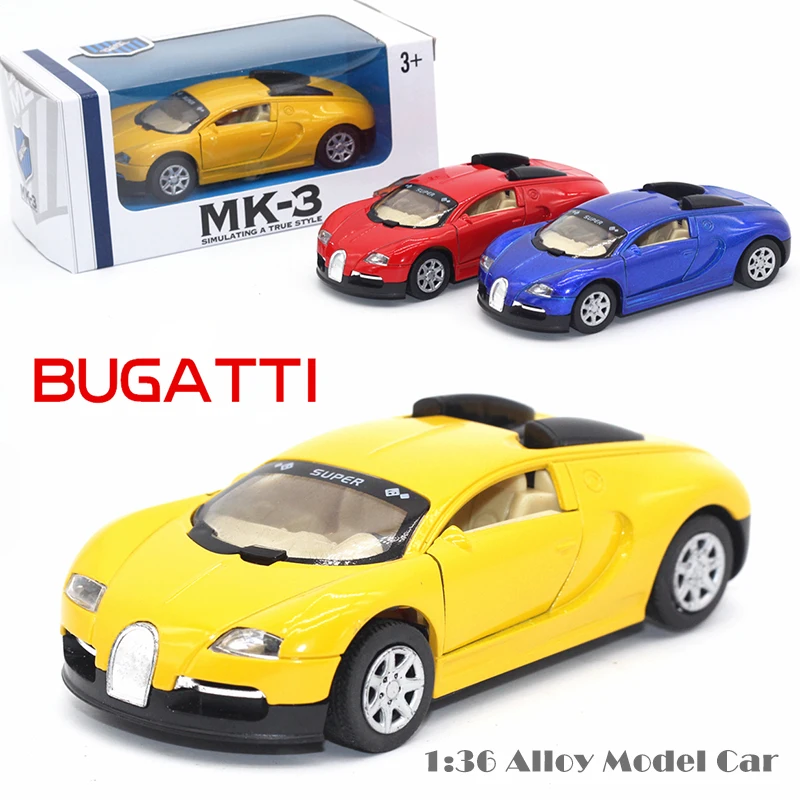 1:36 Bugatti Veyron Diecasts Сплава Модели Автомобиля Игрушка Мальчика Горячей колеса
