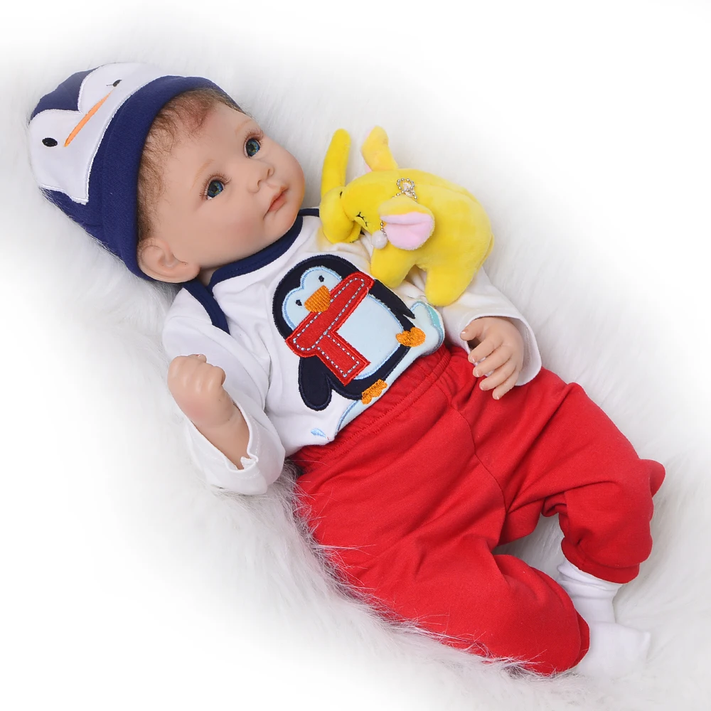 22 дюймов реалистичные силиконовые виниловые Reborn куклы Bebe 55 см Ткань тело
