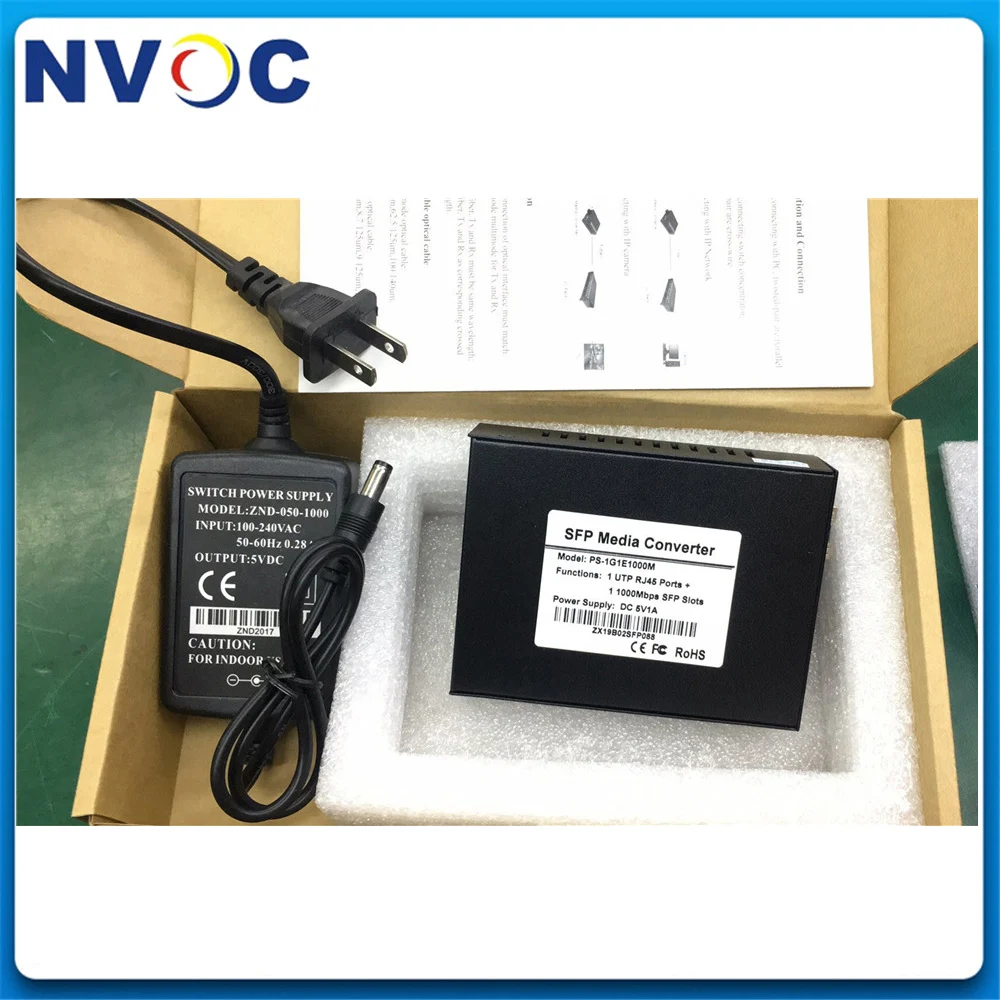 1000 м 1RJ45 + 1 гигабитный SFP порт Ethernet неуправляемый волоконно оптический коммутатор