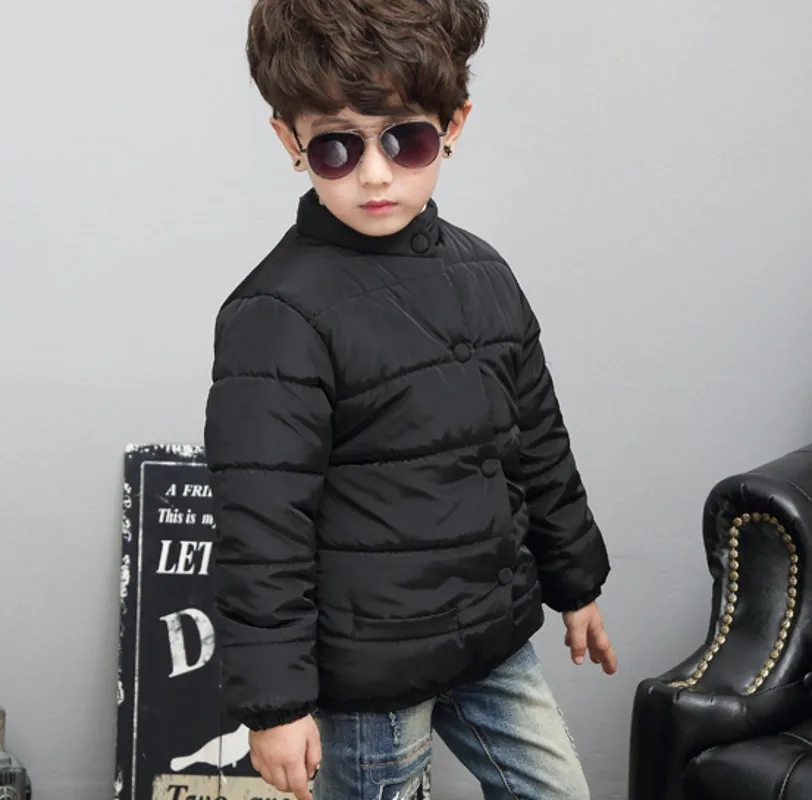 Новая зимняя куртка с меховым воротником для мальчиков теплые куртки и пальто