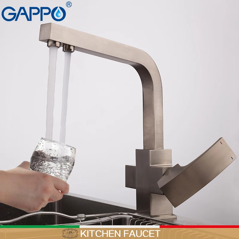 GAPPO смеситель для кухни с фильтрованной водой латунный Смеситель кухонной