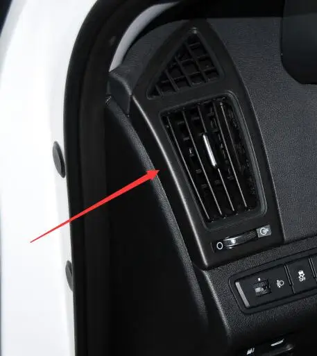Для Hyundai Sonata YF i45 воздуховода в сборе сбоку AIR VENT инструмент панель выход, workbench Кондиционер Выход, для сопла - Цвет: Темно-серый