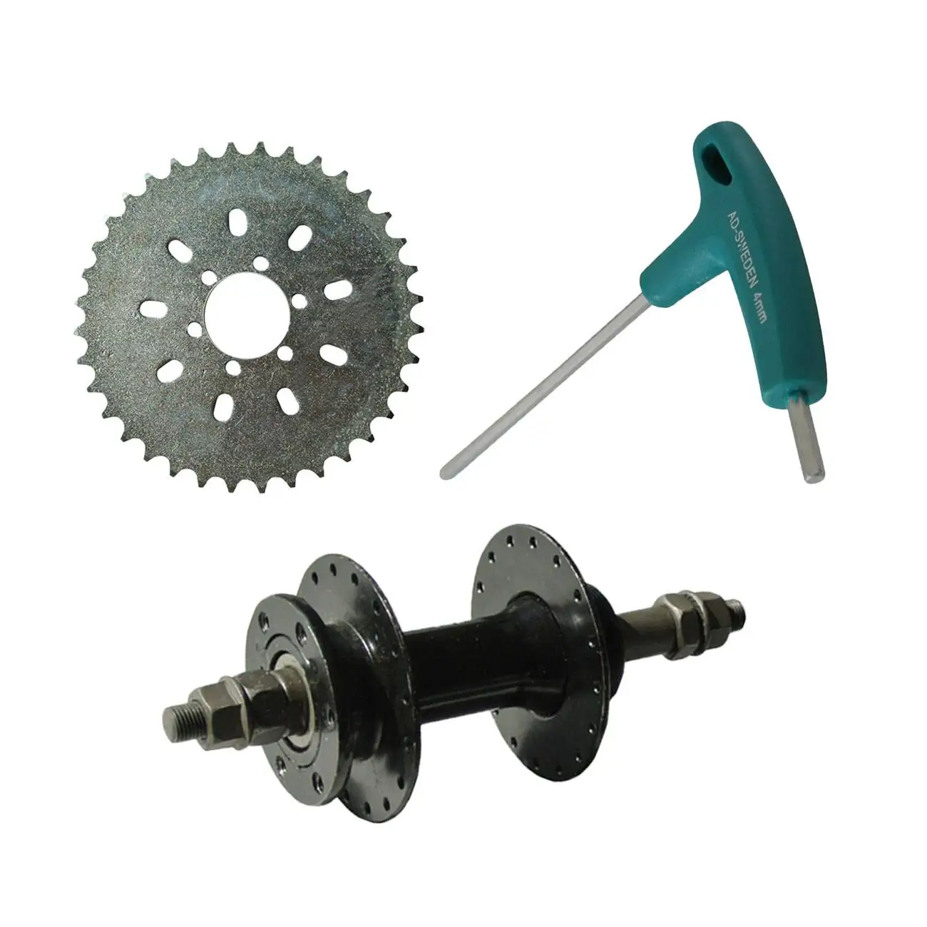 

32 Holes Brake Hub&36 Teeth 6 Holes Sprocket Fits 66/80cc Motorized Bicycle