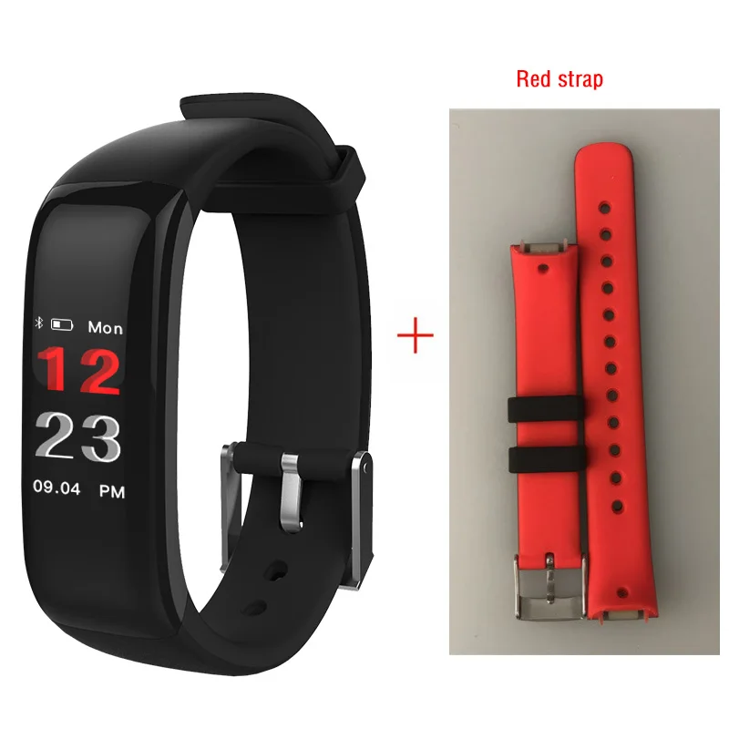 add red belt Hembeer H1 плюс смарт-браслет самый точный пульсометр крови Давление Фитнес часы Красочные Сенсорный экран для телефона - Цвет: add red belt