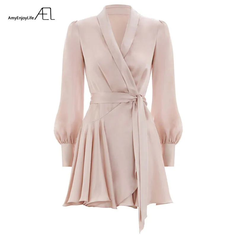AEL летние женские атласные платья, сексуальная модная женская одежда, Vestido Curto