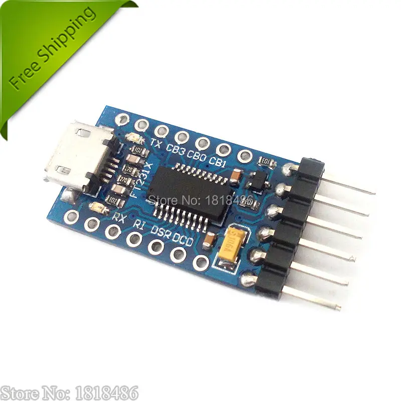 Бесплатная доставка! 1 шт. FT231X Breakout USB к TTL 5V 3 V кабель для загрузки
