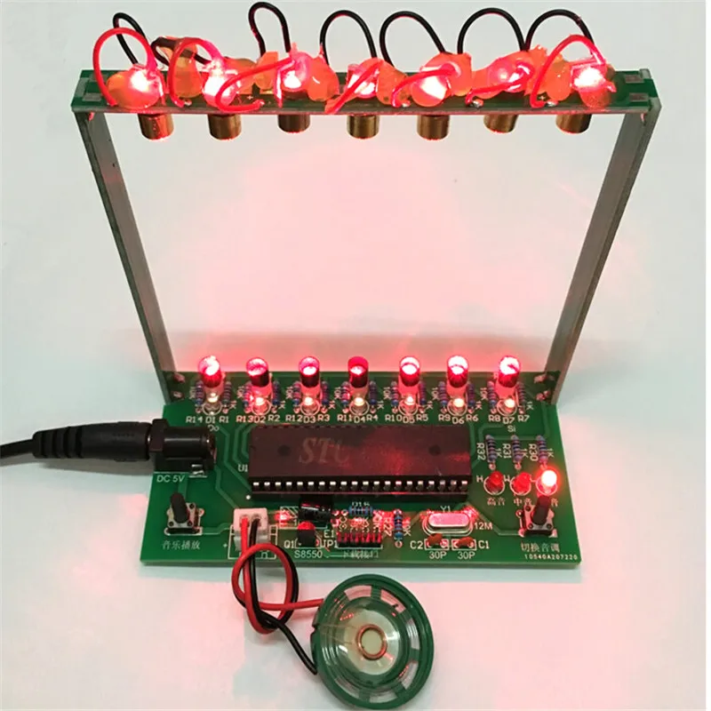 Набор сделай сам C51 MCU Laser Harp Kit String DIY Keyboard электронные детали 7 струн электронный