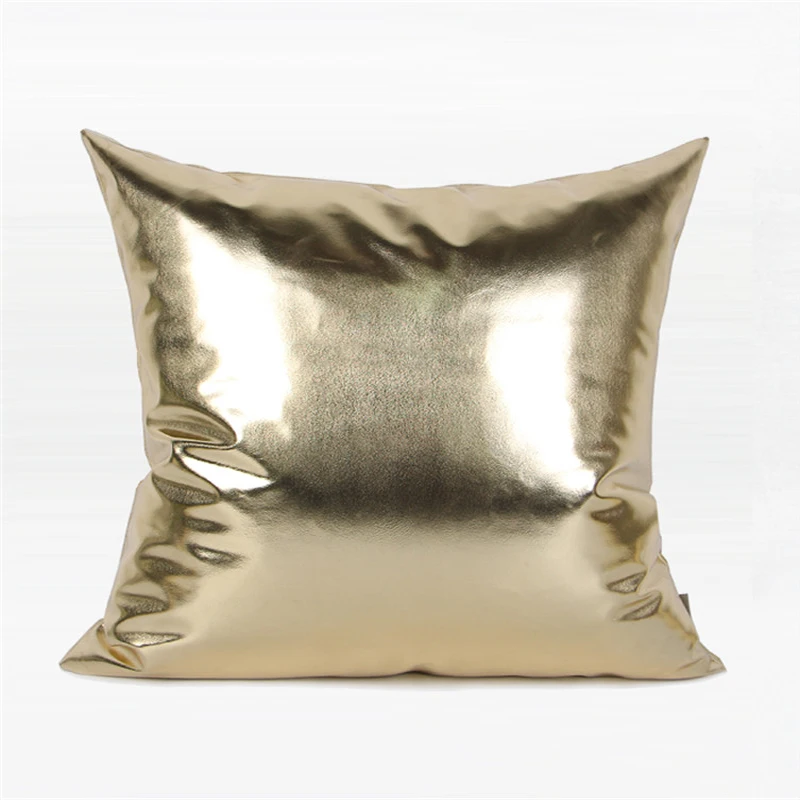 Роскошная Кожаная подушка из искусственной кожи, чехол Cojines Decorativos Para Sofa, однотонный лоскутный чехол, накидка на подушку, подушки Housse Se Coussin