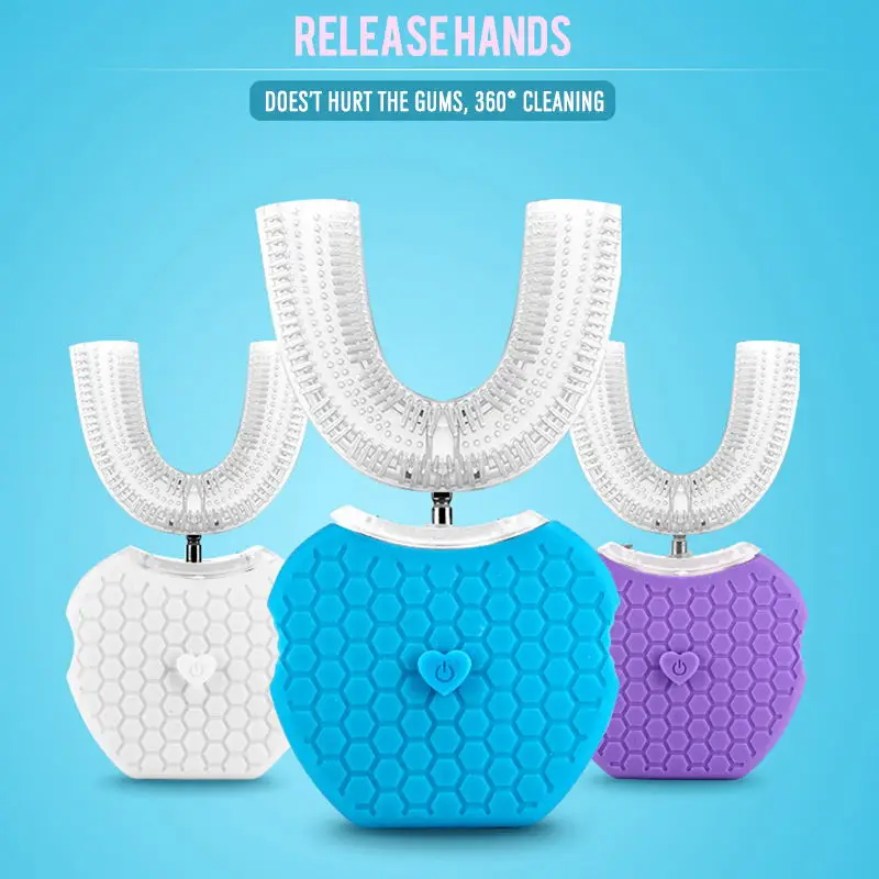 Электрическая зубная щетка USB интерфейс 360 градусов чистка зубов без мертвых