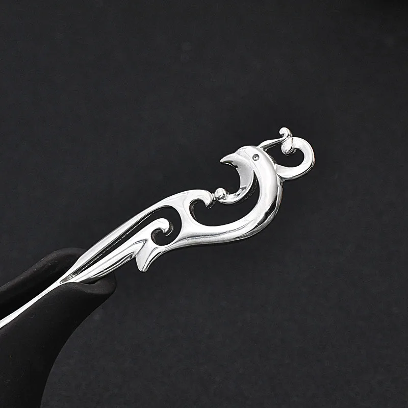 

Bastiee S925 Sterling Silver Hair Pins Chinese Ethnic Phoenix Hair Stick Jewelry Vintage Hairpin Hanfu Hair Accessories