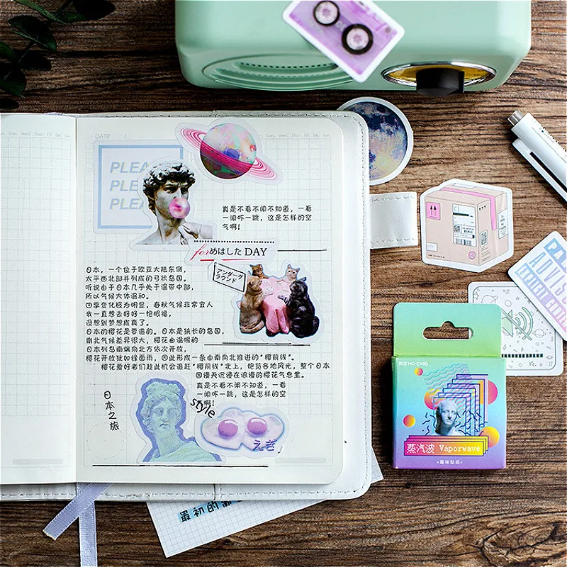 40 шт./упак. цветы Тотем милые наклейки пакет разместил его Kawaii планировщик для скрапбукинга канцелярские наклейки офисных принадлежностей
