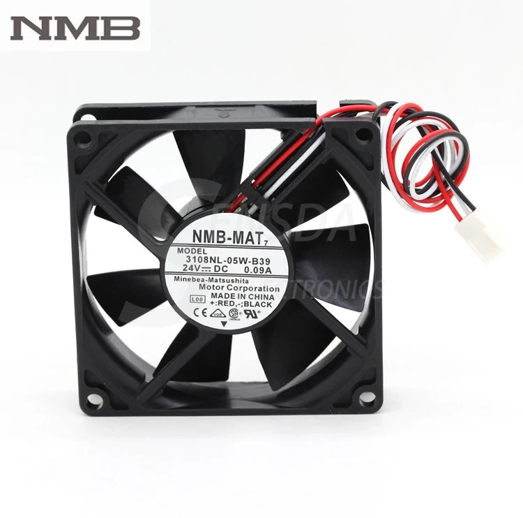 

For NMB 3108NL-05W-B39 8020 8CM 24V 0.09A three-wire inverter fan
