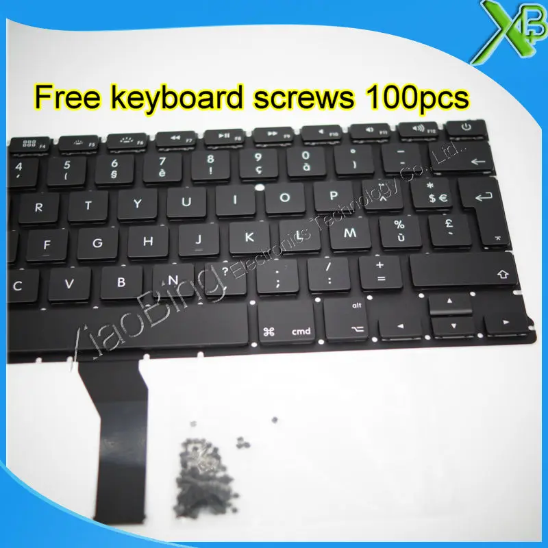 Совершенно новая Французская клавиатура AZERTY FR + винты для клавиатуры 100 MacBook Air 13 3