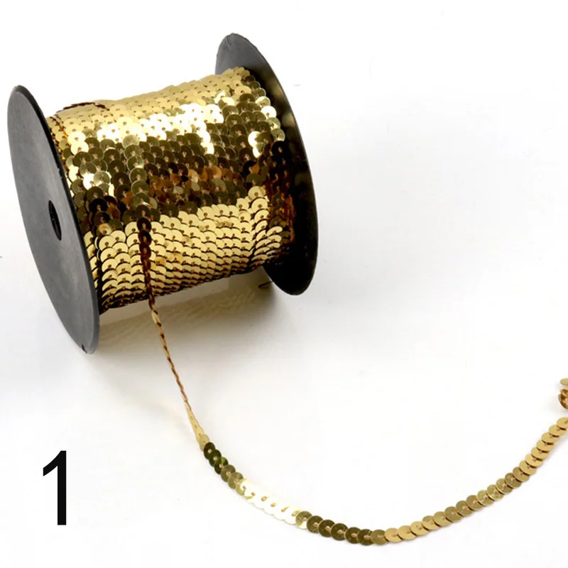 Аксессуары для украшения одежды 10 ярдов/лот 6 мм свободные круглые плоские разноцветные Блестки для шитья на планках для рукоделия детей