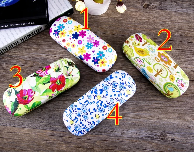 Модный Чехол для очков с цветком и близорукостью, креативный двухсторонний Чехол для очков с леопардовым принтом для мальчиков и девочек
