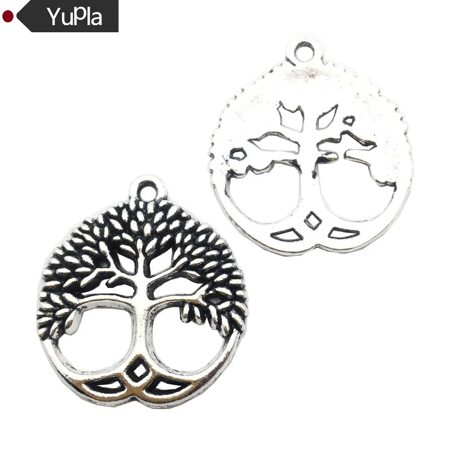 Высокое качество 20 шт./лот Винтаж античное посеребрение Подвеска &quotДрево
