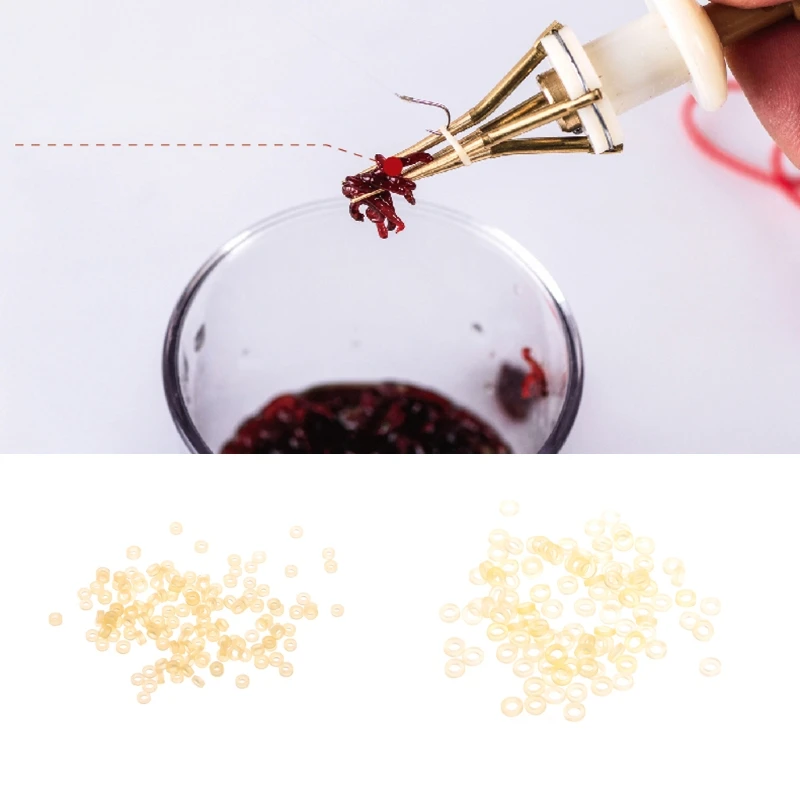 

100Pcs/Pack Fishing Bloodworm Bait Granulator Rubber Band Lure Bait Rubber Bands Fishing Tackle Accessories