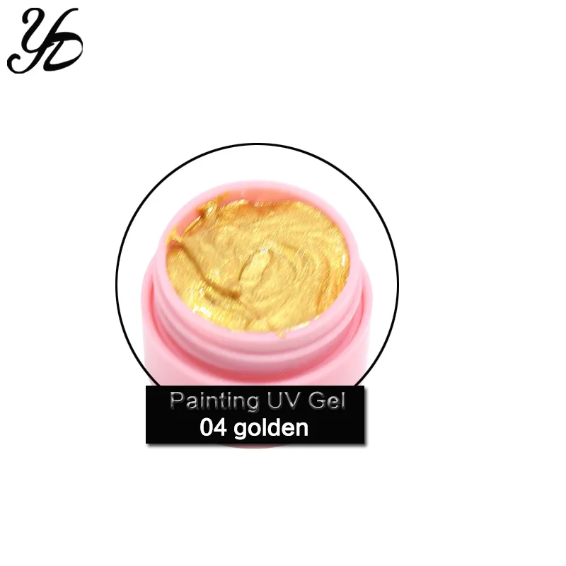 gold Yiday 1 шт. Отмачивание для нанесения УФ-геля полировка отверждения ультрафиолетовая/Светодиодная лампа для краски линия рисования Emboss свитер гель микро-резьба дизайн ногтей - Цвет: gold