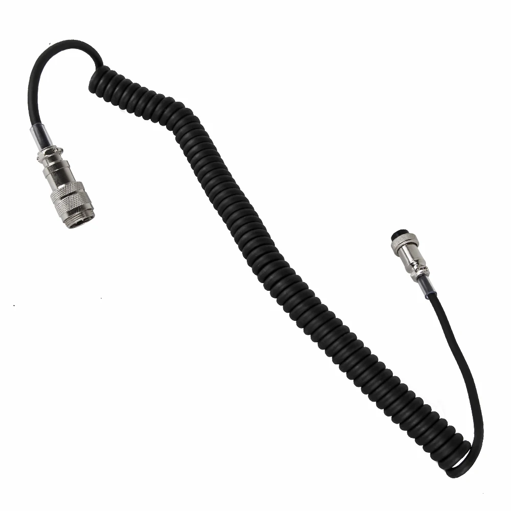 8 Pin Mic Cable Male to Female Cord, Handy Coiled Extension FOR YAESU FOR ICOM FOR KENWOOD CB HAM Walkie Talkie Accessories