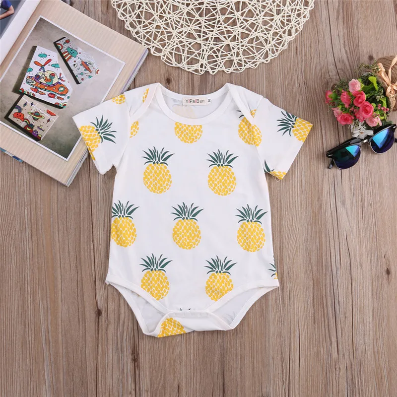 2016 New Design Baby Kids Cartoon Rompers Casual Short Sleeve Cotton Jumpsuit Newborn Girls Summer Clothes Outfits | Детская одежда и
