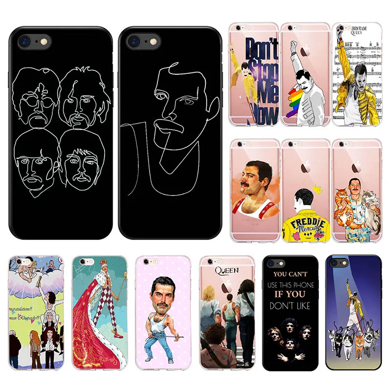 Чехол Freddie Mercury Queen band роскошный брендовый Мягкий Силиконовый ТПУ чехол для IPhone XR X 11 12 13 14 Pro Mini MAX 7 8 plus