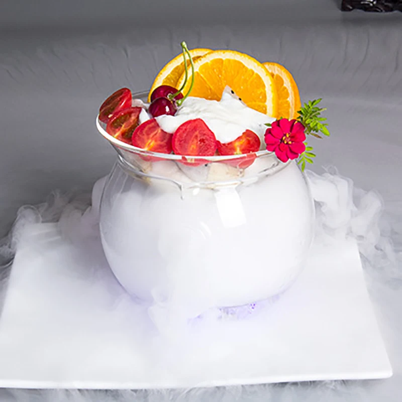 Прозрачная стеклянная чаша креативный контейнер для сухого льда чаши фруктов