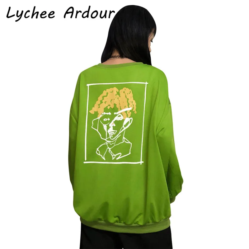 Lychee Ardour толстовка с круглым вырезом и длинным рукавом женские свободные