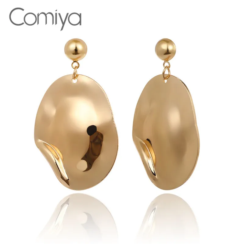 Comiya серьги Aliexpress для женщин Boho Золотой цветной цинк сплав вечерние ювелирные изделия Уникальные Большие висячие серьги Pendientes