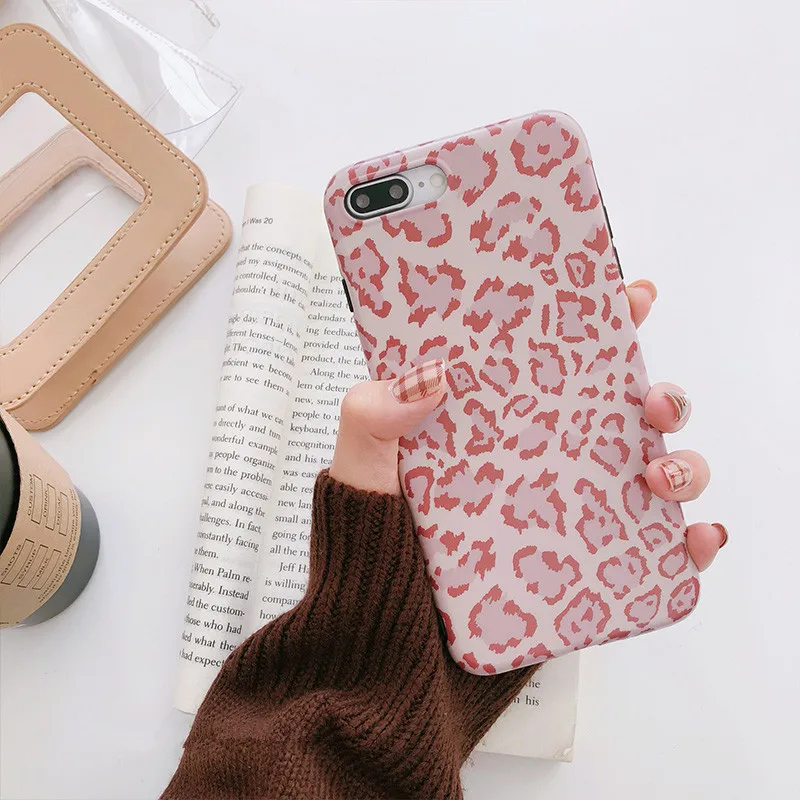 Ретро Леопардовый принт Телефон чехол для iPhone 7 Puls 6 S 8 X XS Max XR Чехлы Мягкий