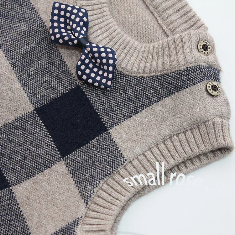 Лидер продаж 2020 весенне-осенний Детский свитер без рукавов клетчатый жилет для