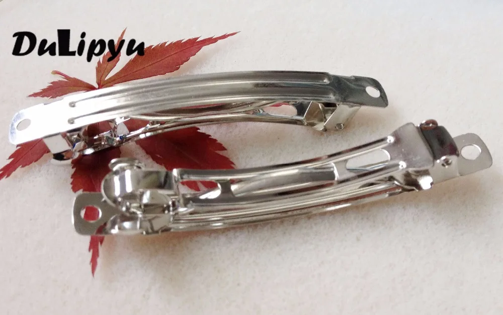 Free nickel lead 78mm - 50pcs dull silver tone french barrette hair clips for Jewelry cad28 | Украшения и аксессуары