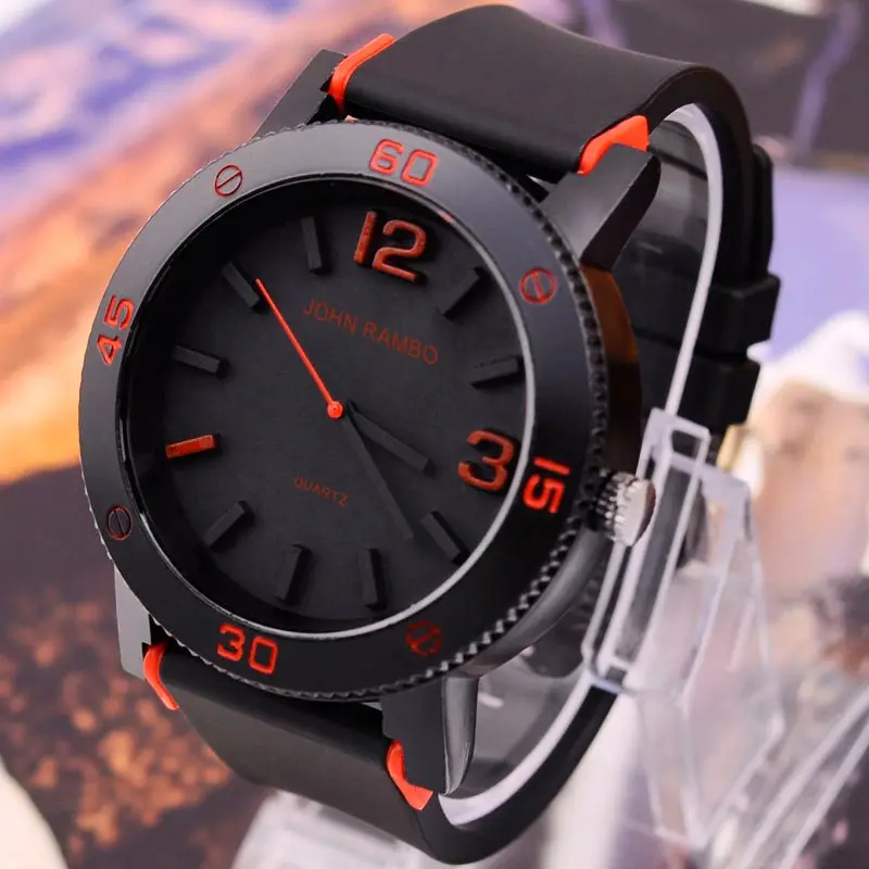 Big dial casual fashion watch men luxury brand analog sports military watches silicone quartz relogio masculino reloj hombre | Наручные