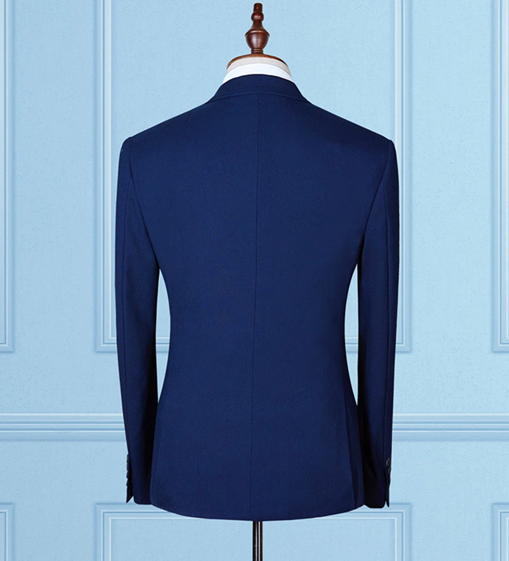 Мужские костюмы из 2 предметов двубортный Блейзер смокинги с лацканами для