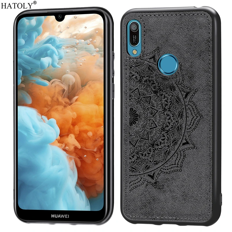 Чехол из силикона и резины для Huawei Y6 2019 чехол телефона с текстурой ткани мандалы