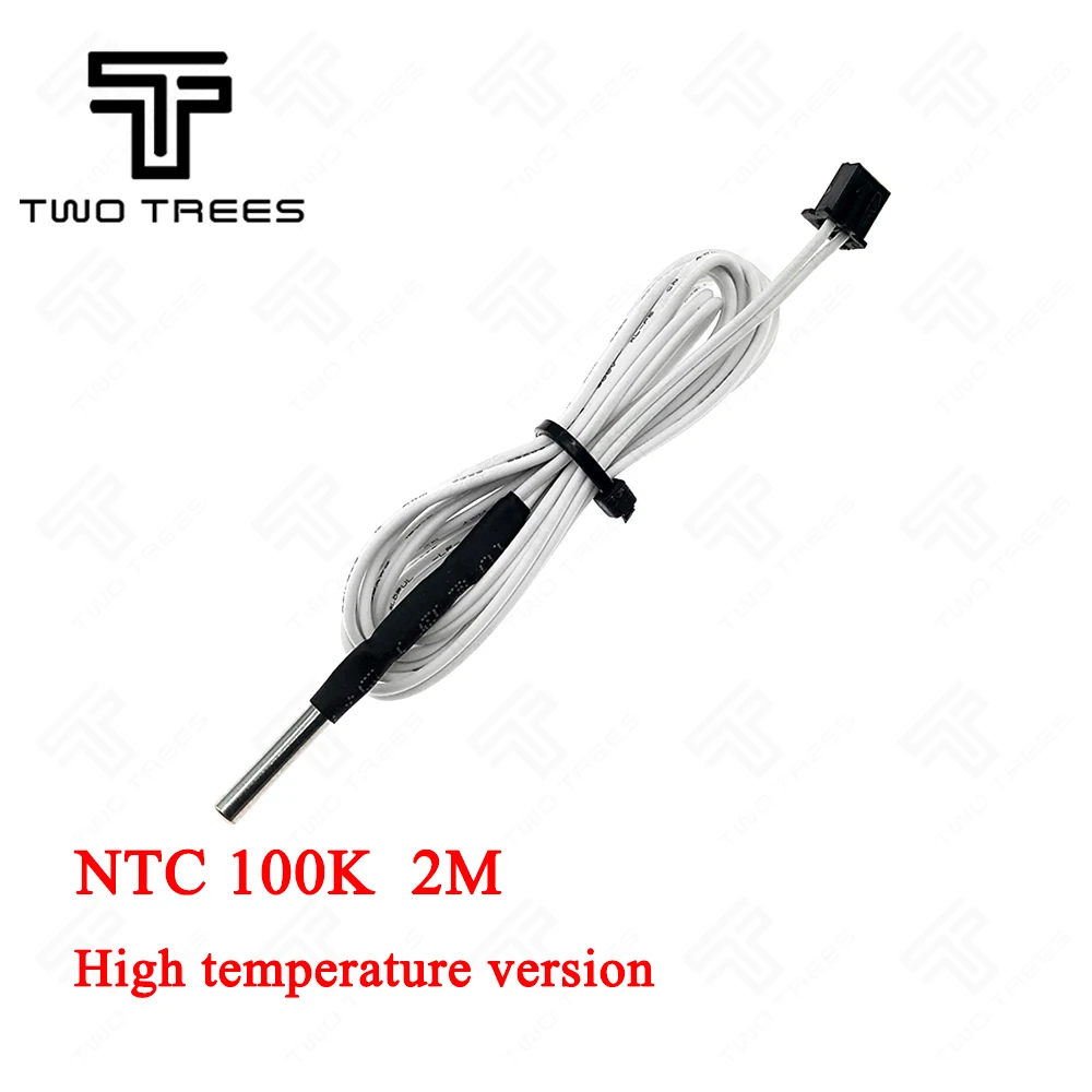 5 шт./лот 100K Ом NTC 1 м/2 м линия 3950 Термисторы датчики с кабелем 3D печать часть температура часть белый аксессуары 1 м 2 м Длина