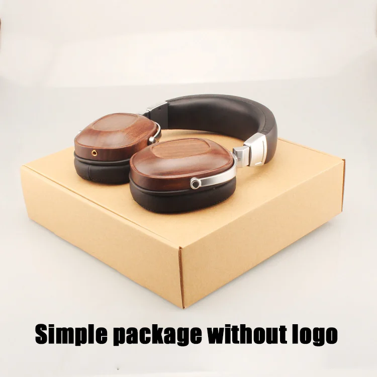 Оригинальный Blon B8 HiFi деревянный металлические наушники Черный красного дерева