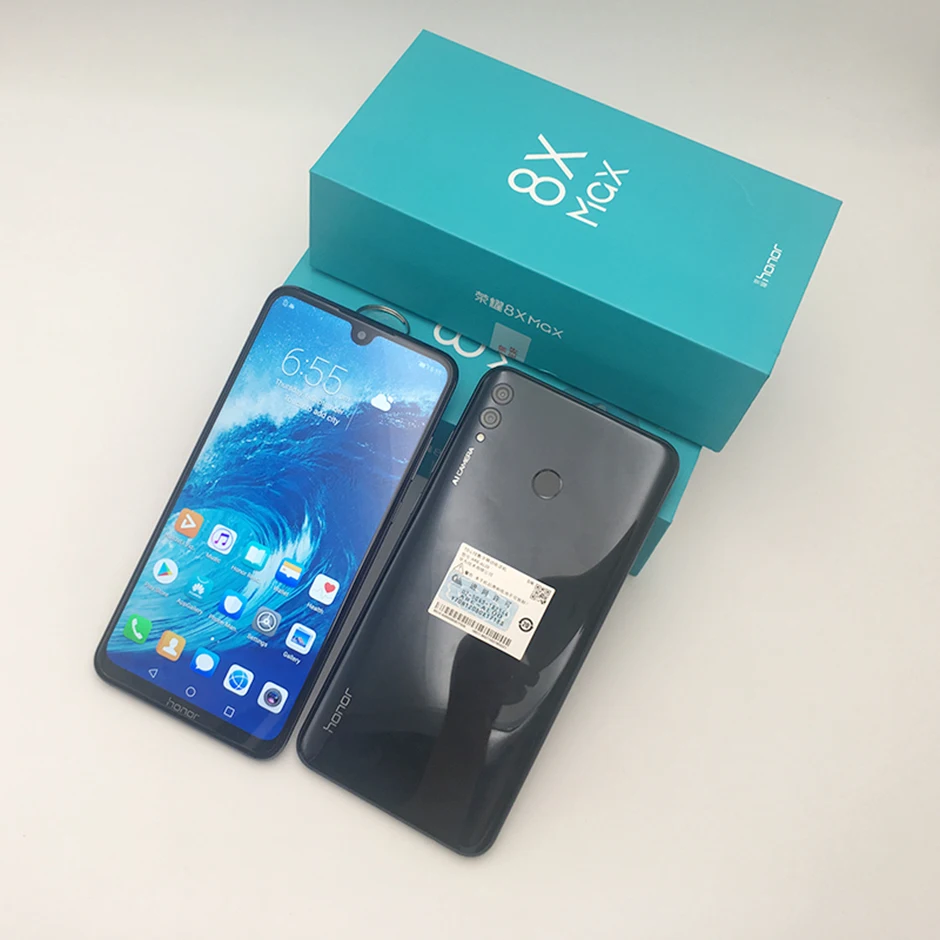 Honor 8X Max 7,12 ''большой экран OTA обновление смартфон Двойная камера Android 8,1 Восьмиядерный 4900 мАч батарея отпечаток пальца ID