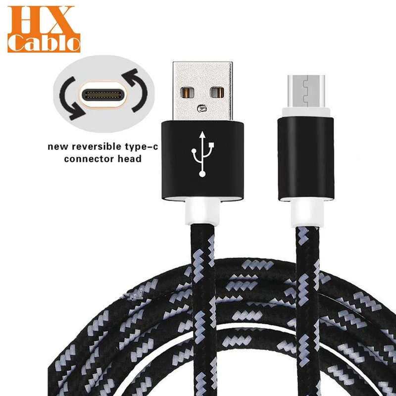 2 м usb type C кабель для быстрой зарядки usb c кабель для передачи данных зарядное устройство для sony Xperia L1 L2 XZ XZ1 XZ2 Premium X Compact XA1 Plus XA2 Ultra - Цвет: Черный