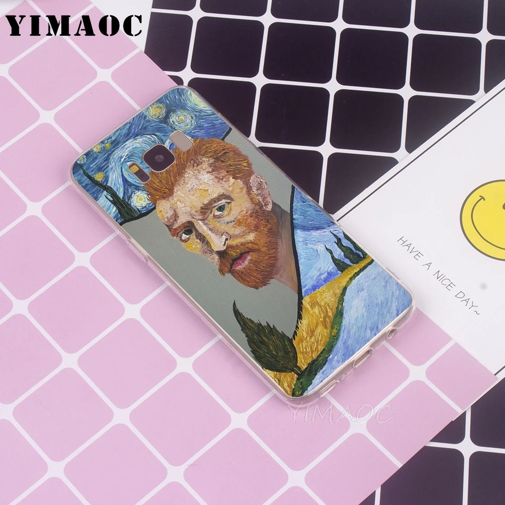 YIMAOC van Gogh Soft TPU Case for Galaxy j3 j5 j6 j7 A5 2016 2017 A6 A9 2018 Note 8 9 S7 edge S8 S9 S10 Plus S10e Cover |