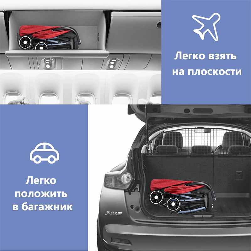 Besrey детская легкая коляска складная маленькая дорожная коляска для самолета новорожденная капсула коляска Сидящая и лежащая