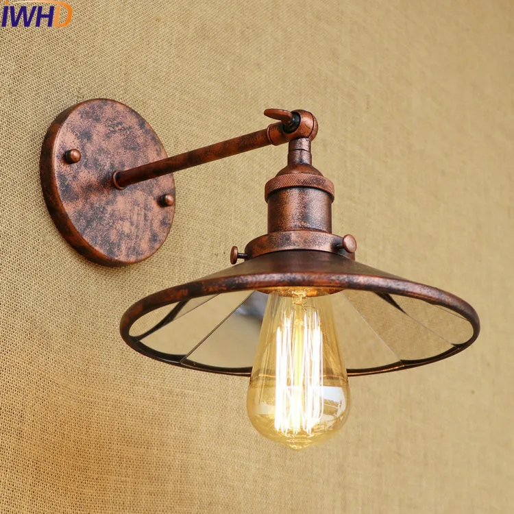 Винтажный настенный светильник IWHD в стиле индастриал с защитой от ржавчины