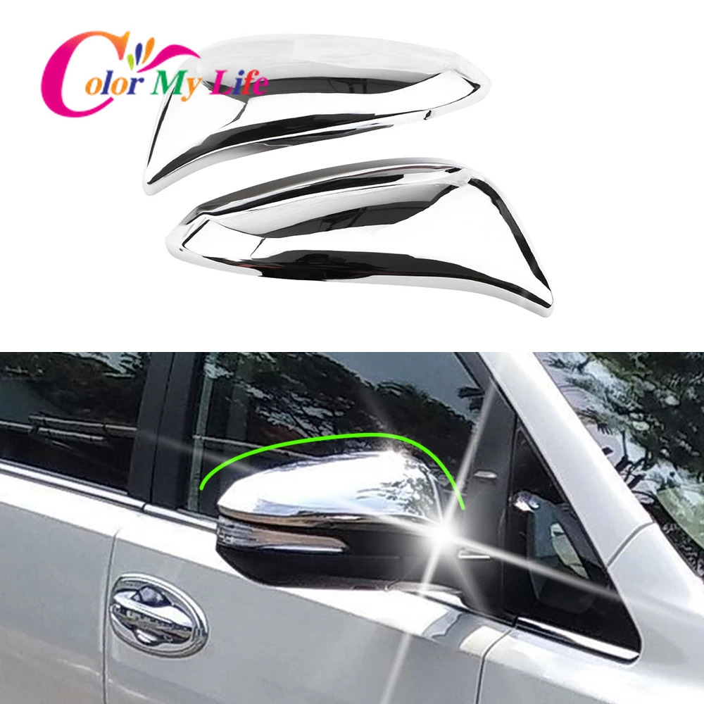 

2 Pcs/set ABS Chrome Car Rearview Mirror Cover Side Rear View Mirror Covers Sticker for Toyota Innova 2016 2017 2018 2019