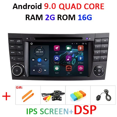 DSP ips Android 9,0 4G 64G автомобиль 2 din gps для e-класса W211 Mercedes Benz CLK g-класс W463 CLS W219 dvd-плеер Радио стерео выход - Цвет: 9.0 2G 16G IPS DSP