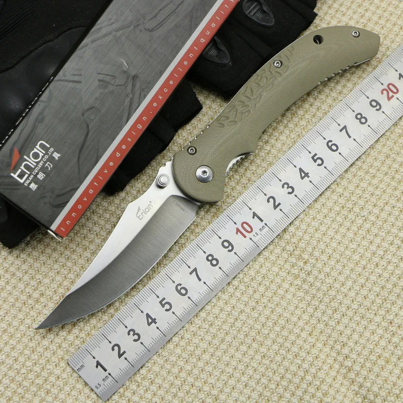 ENLAN EW080-1 Folding Knife 8Cr13Mov Blade G10 Handle Gift knife outdoor hunting camping pocket fruit knives EDC Tools | Инструменты