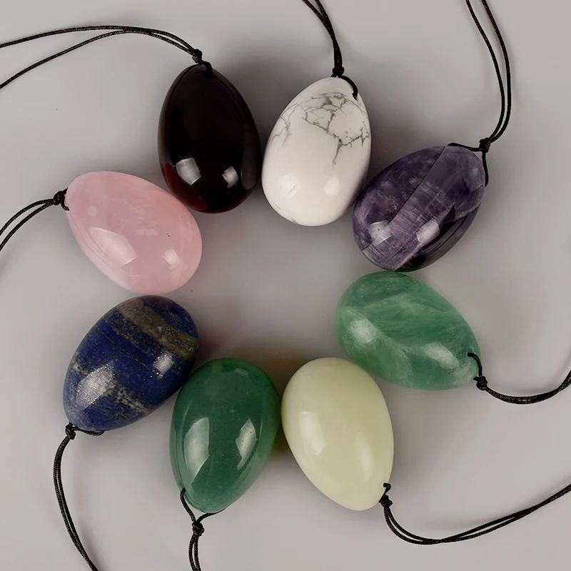 

1 pcs big size 45*30mm Jade Egg Health Care Crystal Egg Massage Relaxation Yoni egg For Pelvic Floor Muscles Vaginal Exercise