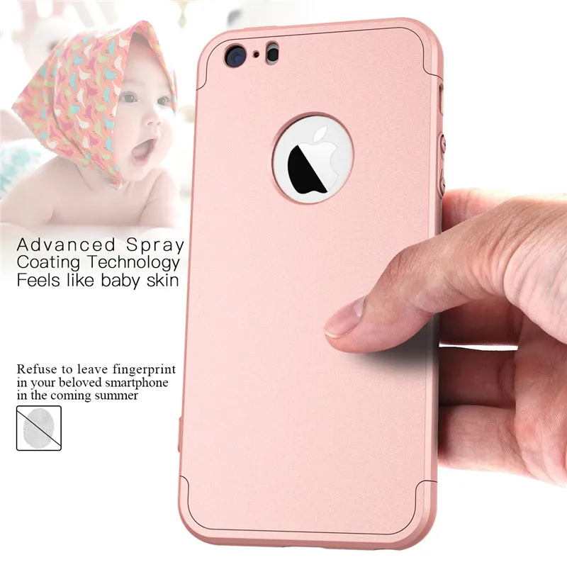 rose gold hole Роскошный Жесткий чехол из поликарбоната для iPhone 8 7 6 6s plus X Xs Ma чехол 5 5S Se 360 бампер противоударный чехол для iPhone XR чехол s Защита - Цвет: rose gold hole